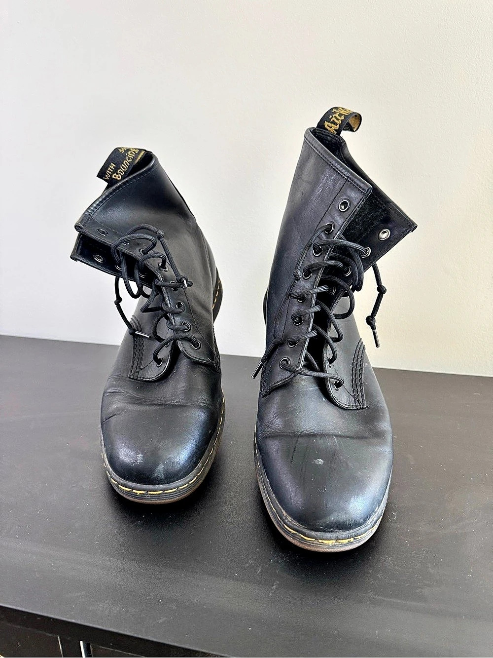 Dr. Martens 1460 Smooth Leather Lace-Up Boots Black US 13